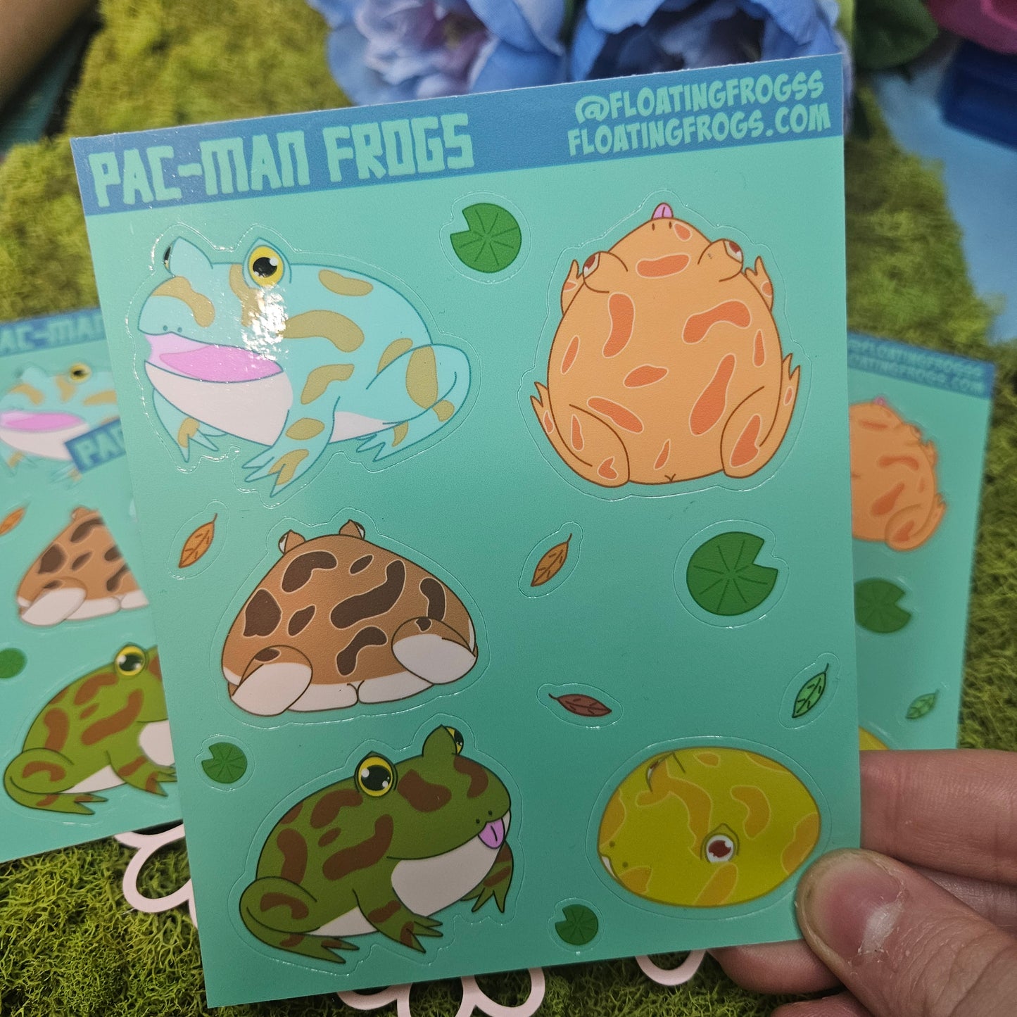 Pacman Frog Vinyl Sticker Sheet