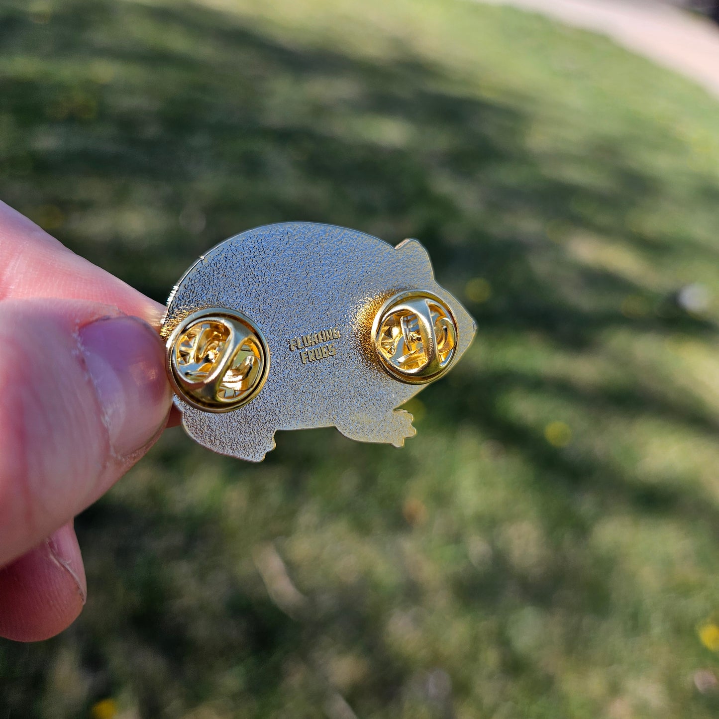 Melonpan frog enamel pin
