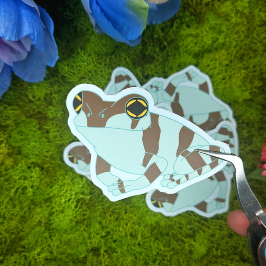 Polite Milk Frog Vinyl Sticker