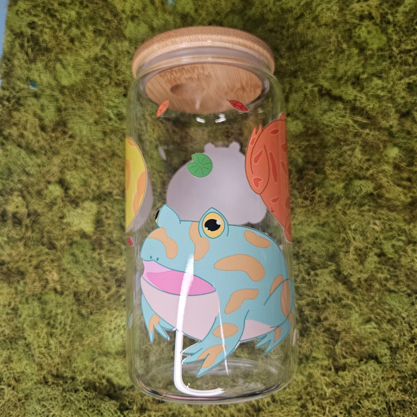 Pacman Frogs Glass Can