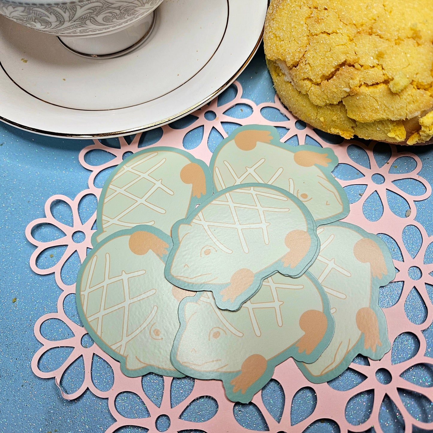 Melon Pan frog vinyl sticker