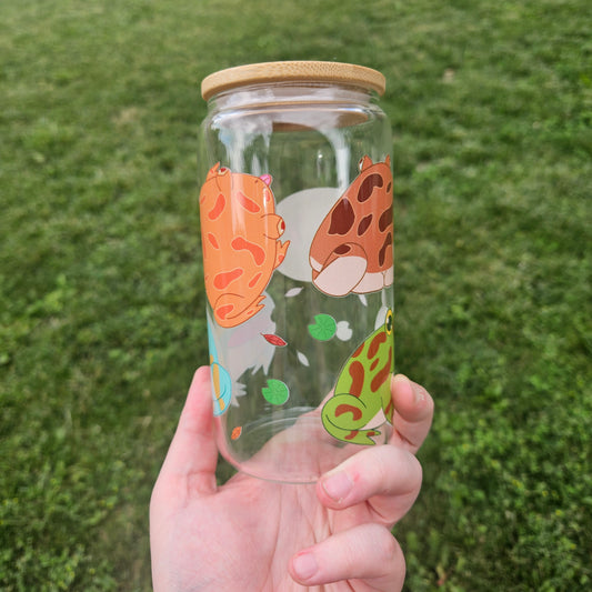 Pacman Frogs Glass Can