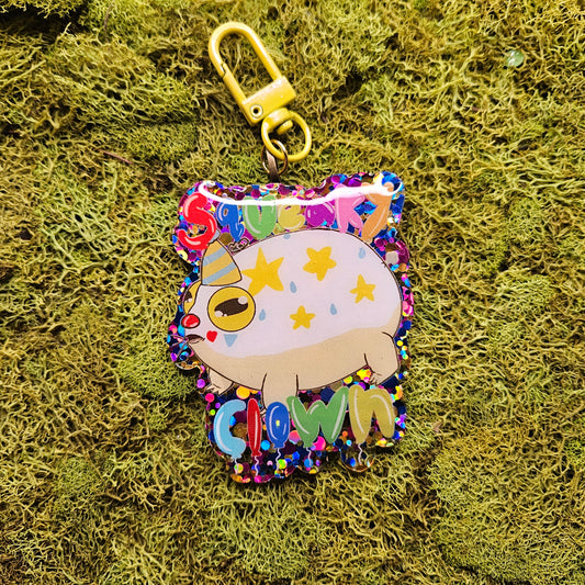 Squeaky Clown Acrylic Keychain - Frog Con Exclusive!