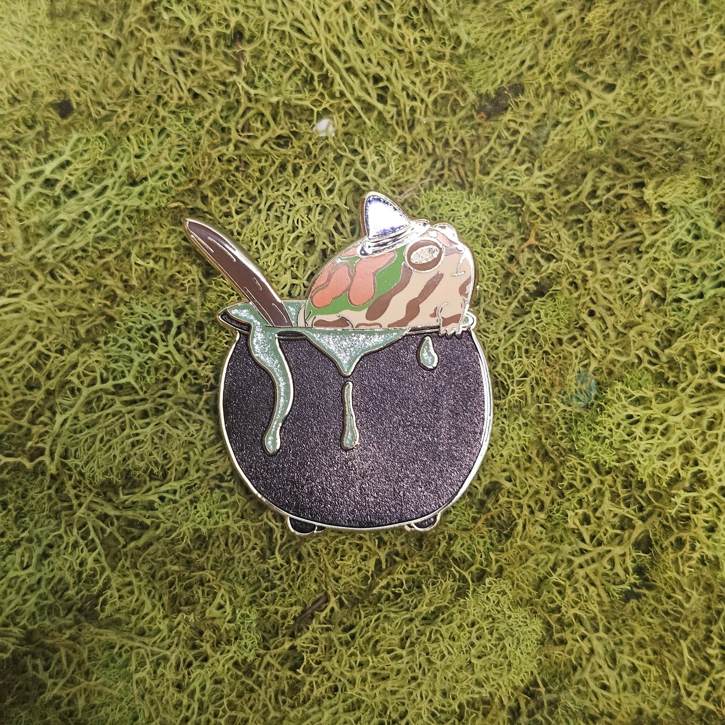 Froggy Cauldron Enamel Pin