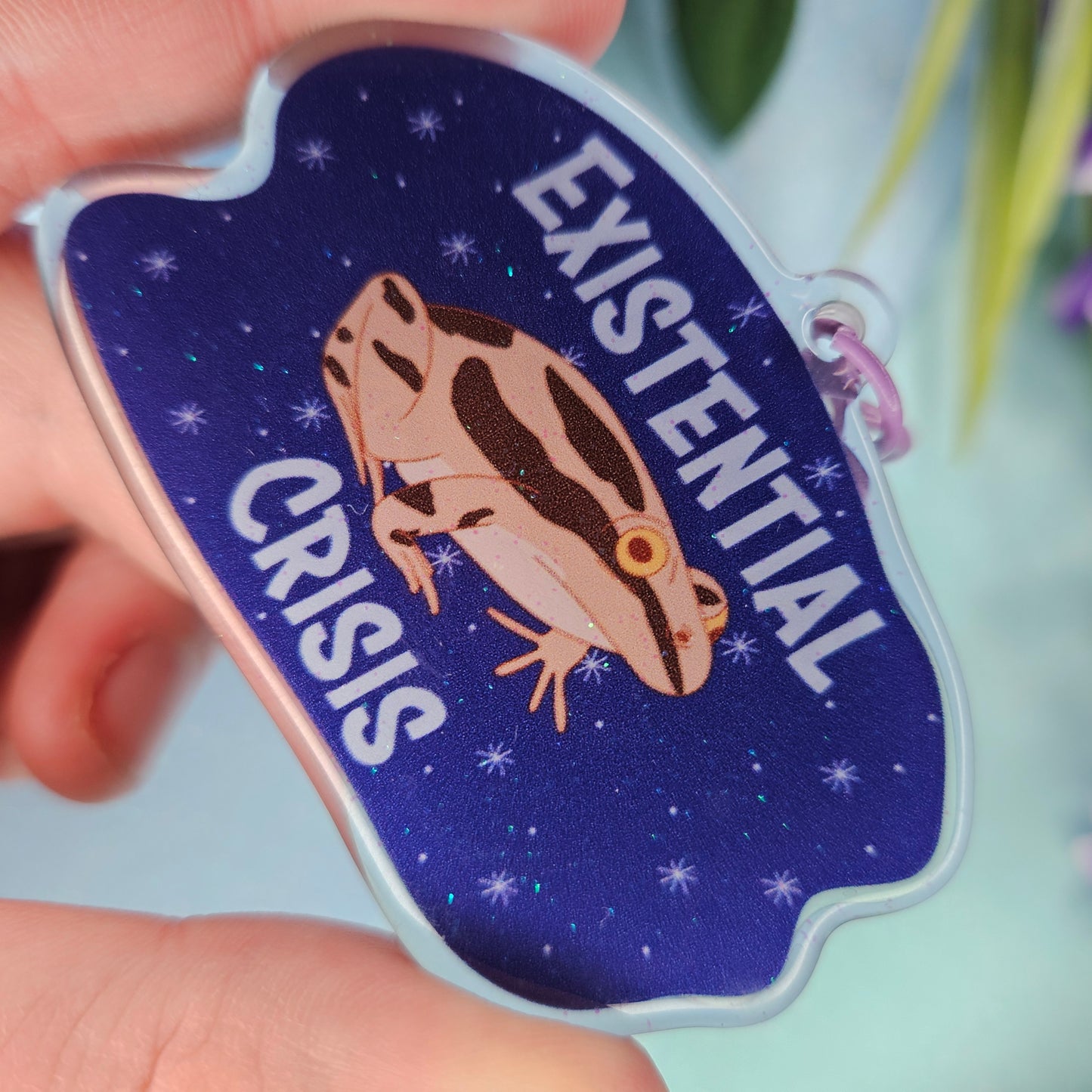Existential Frog Acrylic Keychain - DISCOUNTED