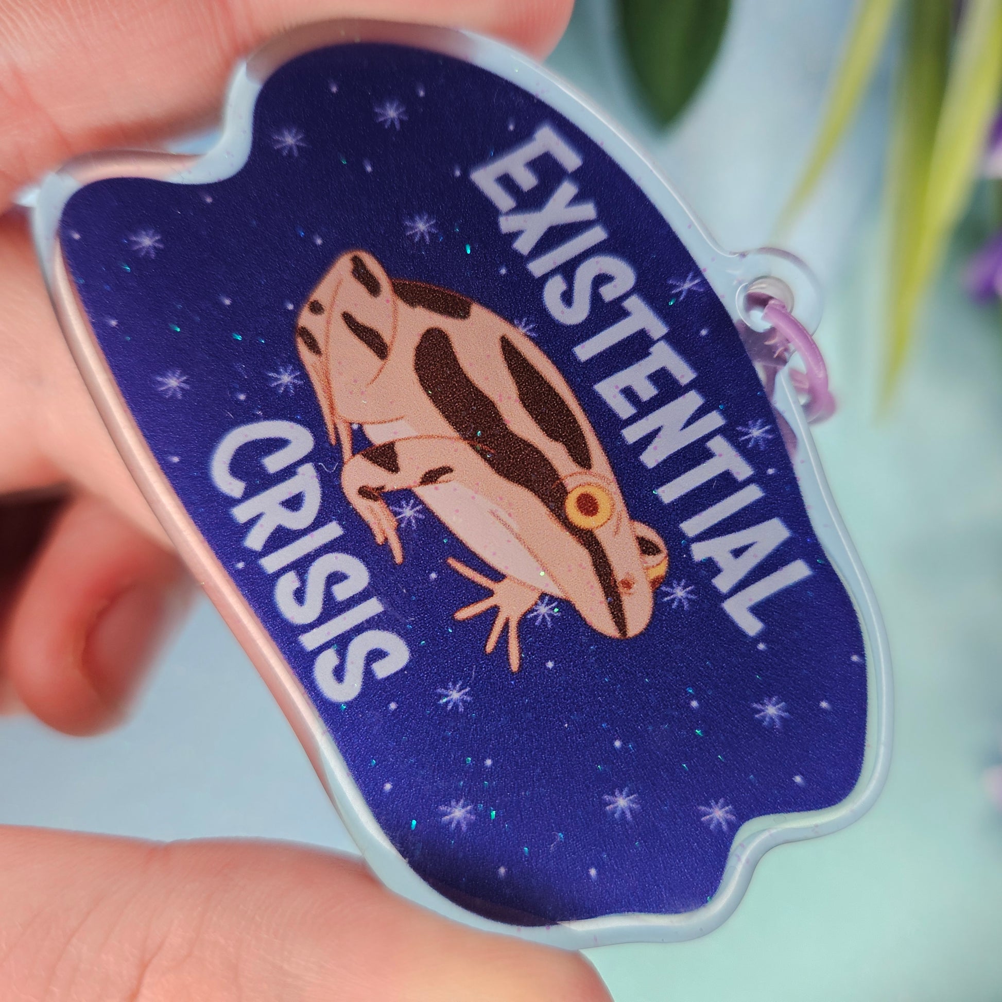 Existential Frog Acrylic Keychain - DISCOUNTED – Floating Frogs