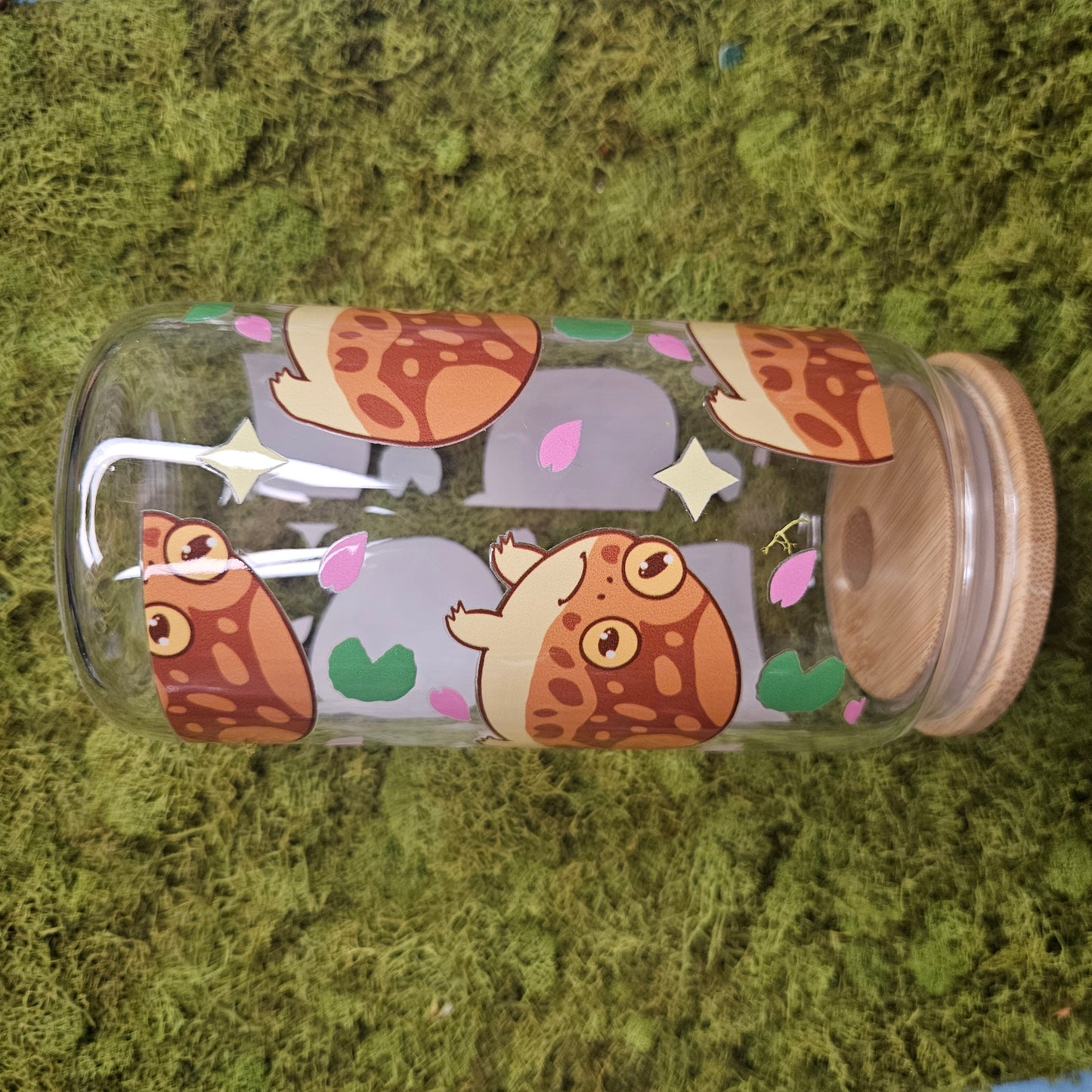 Reggie Pattern Glass Can