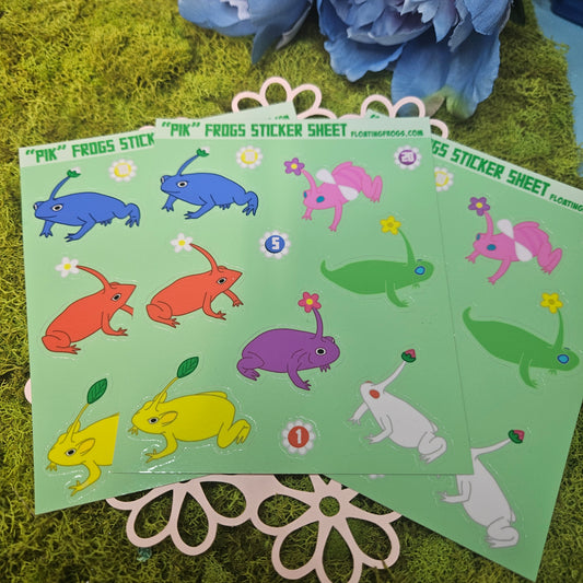 Pik Pik Frogs Sticker Sheet