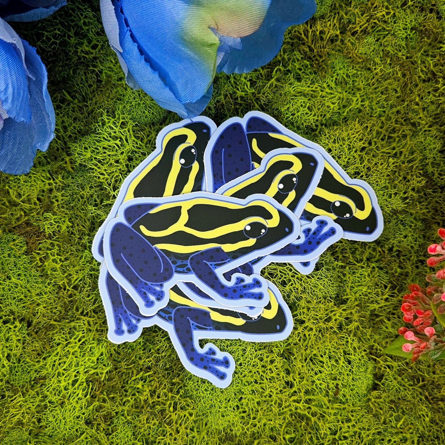 Dyeing Dart Frog Vinyl Sticker