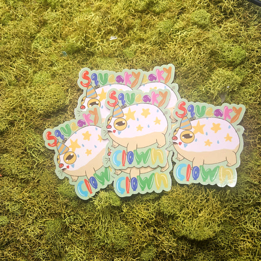 Squeaky Clown Vinyl Sticker