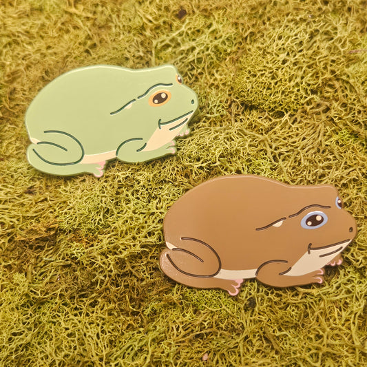 Whites Tree Frog Dyed Metal Pins