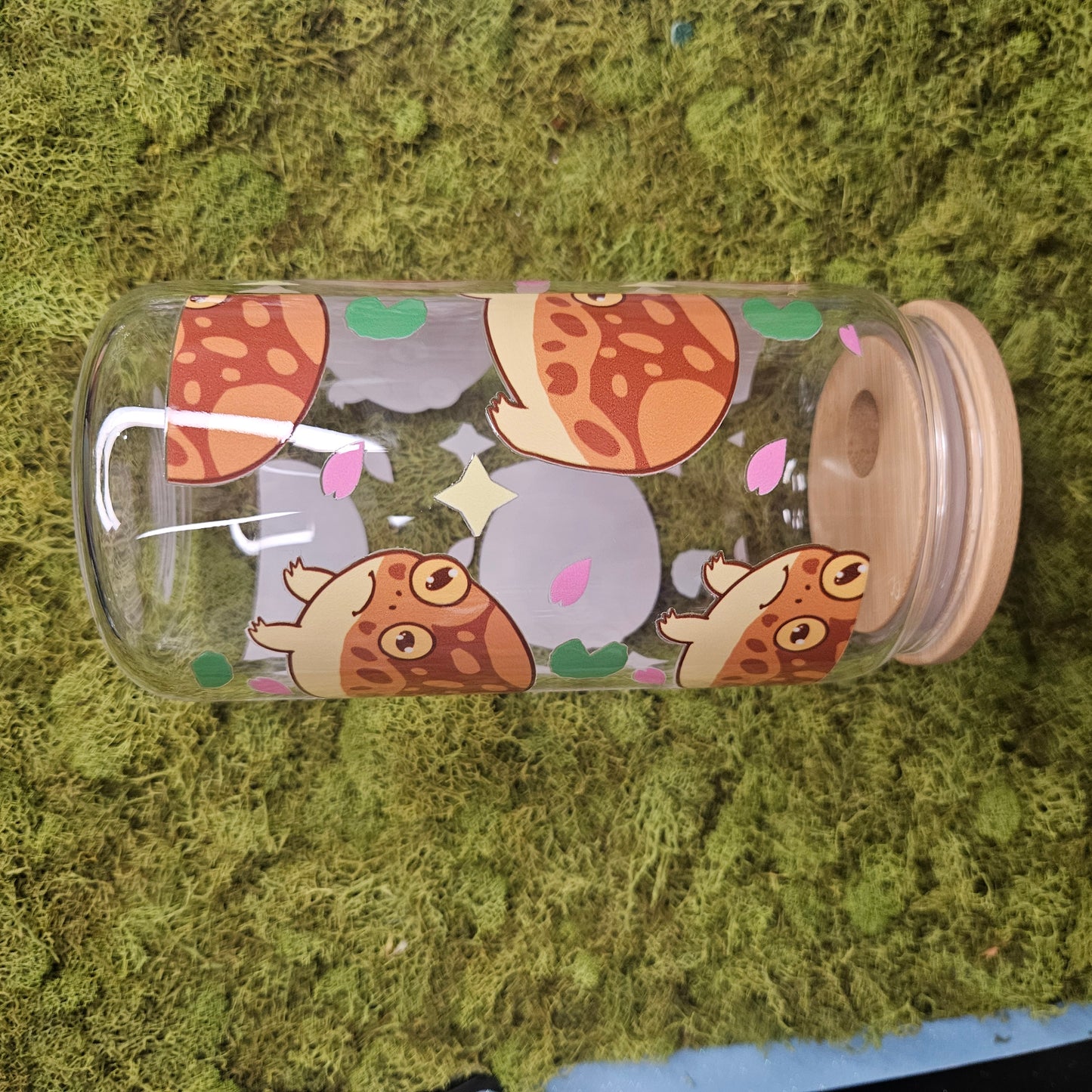 Reggie Pattern Glass Can