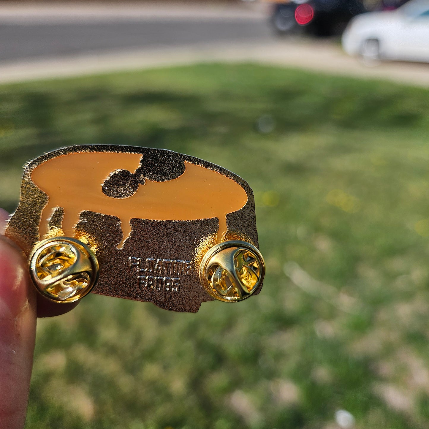 Flan Frog Enamel Pin