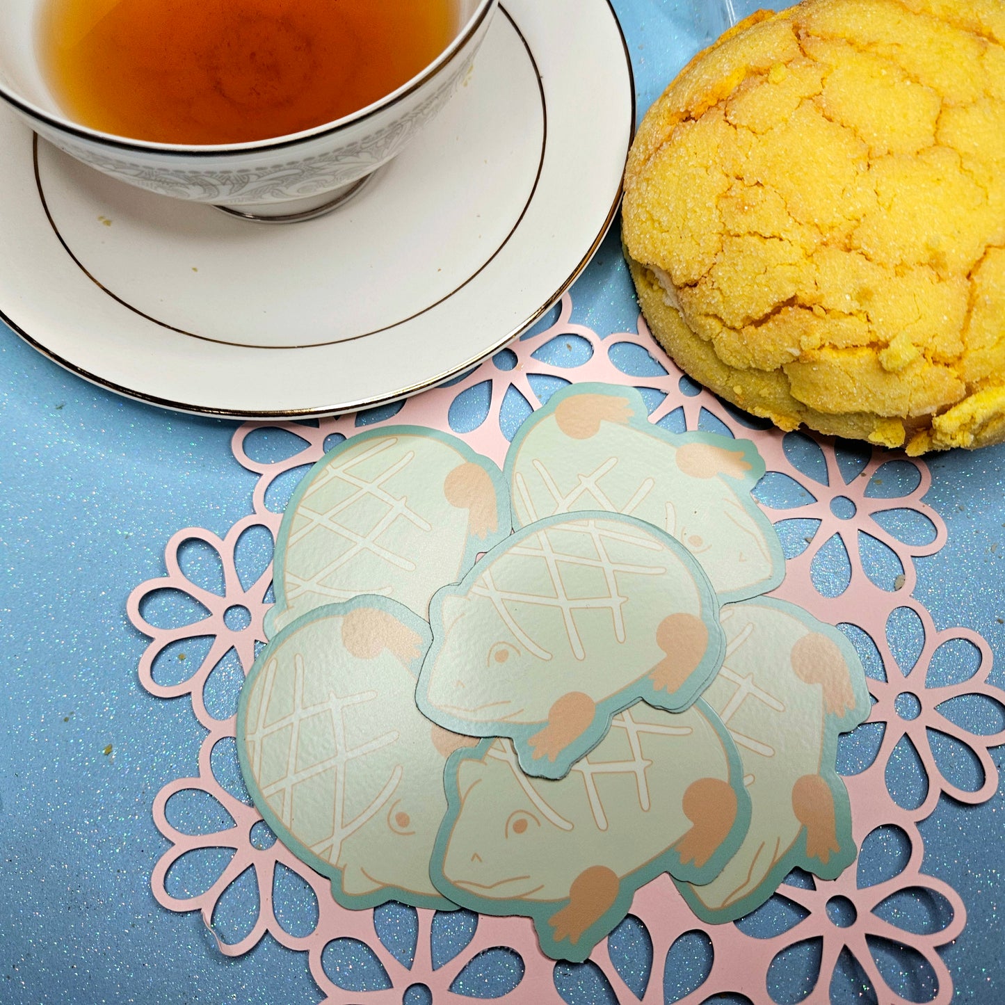 Melon Pan frog vinyl sticker