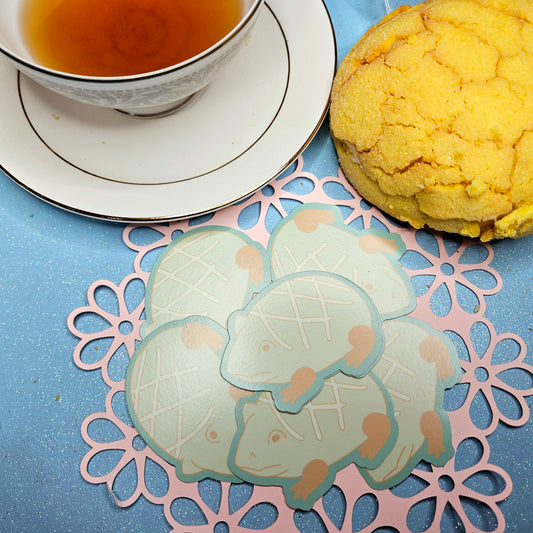 Melon Pan frog vinyl sticker