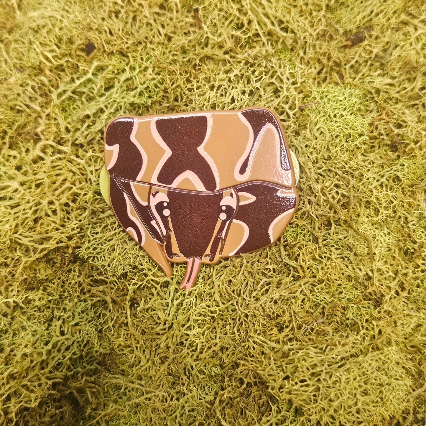Ball Python Dyed Metal Pin