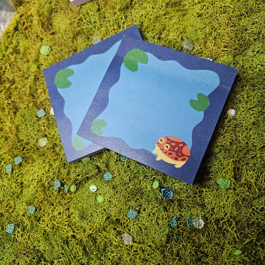 Grumpy Rain Frog Sticky Notes