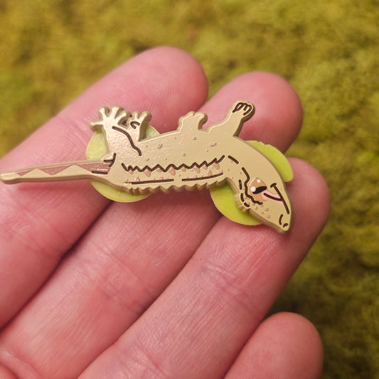 Created Gecko Dyed Metal Pin