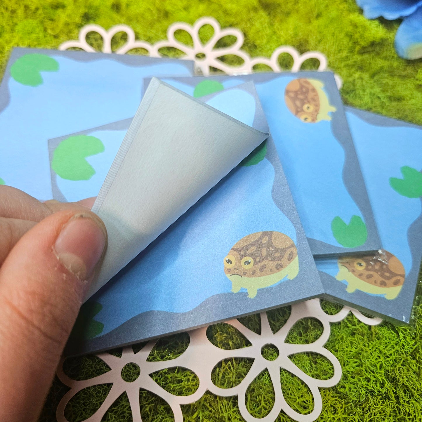 Grumpy Rain Frog Sticky Notes