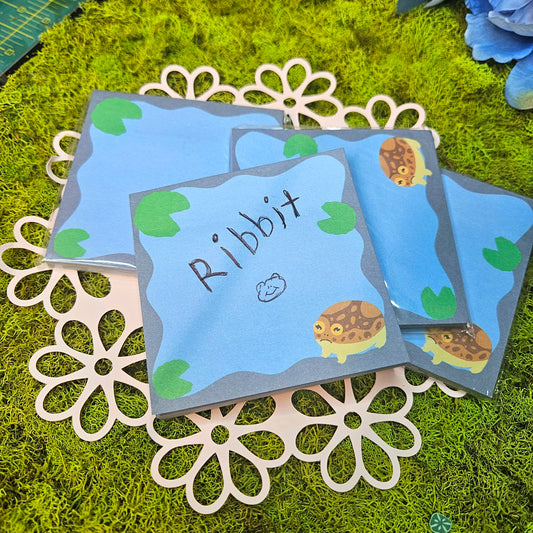 Grumpy Rain Frog Sticky Notes