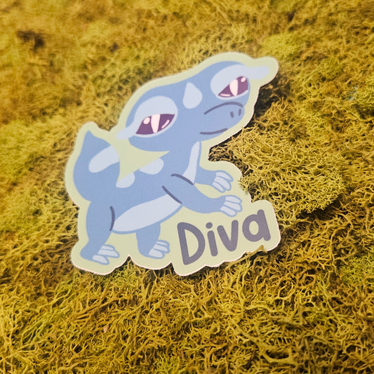 Diva Gecko Vinyl Sticker