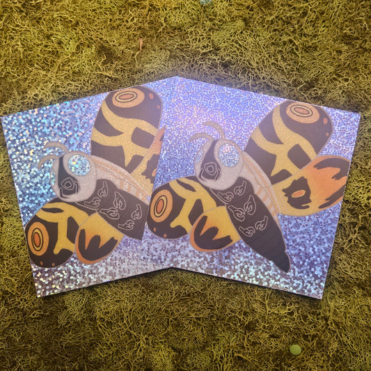 Moth Queen Vinyl Glitter Sticker