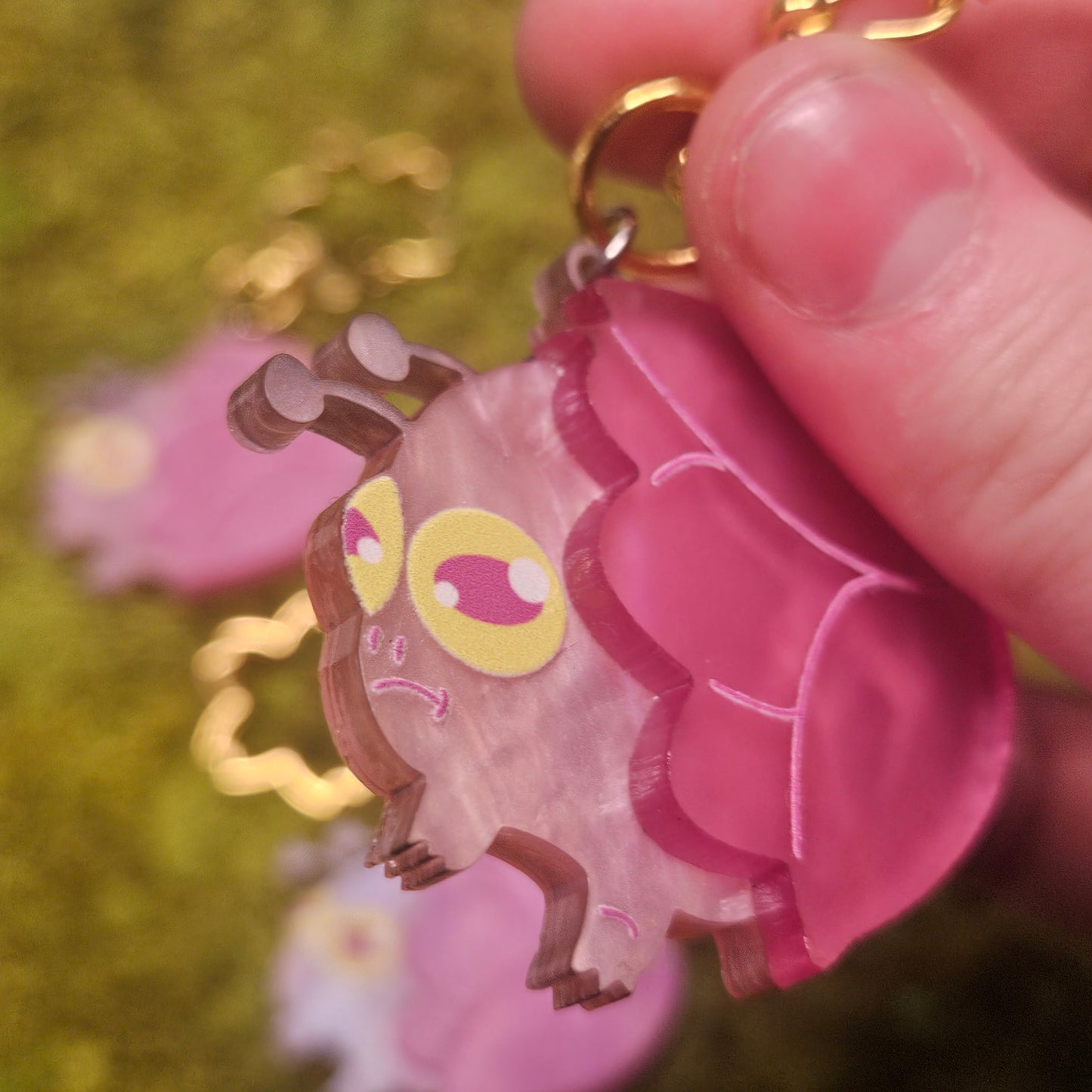 Sakura Faerie Frog Acrylic keychain