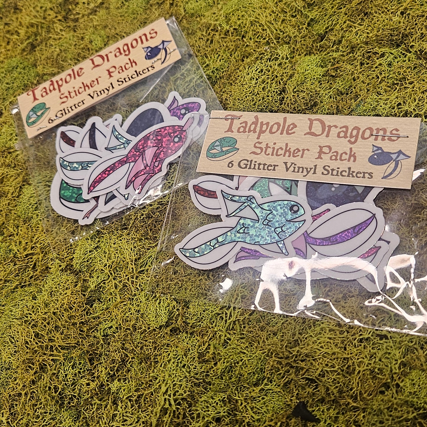 Tadpole Dragons Glitter Sticker Pack