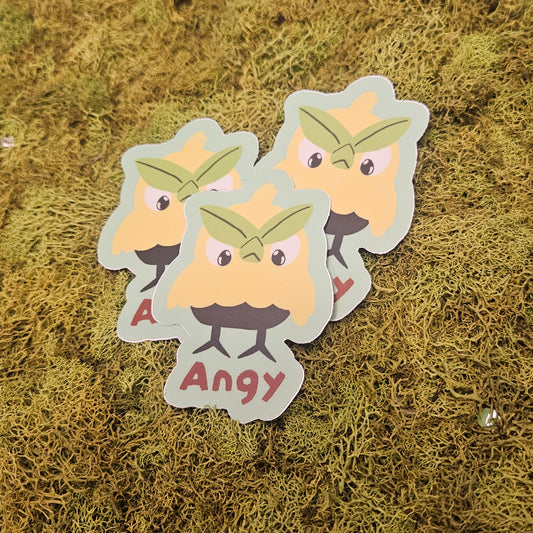 Angy Birb Vinyl Sticker