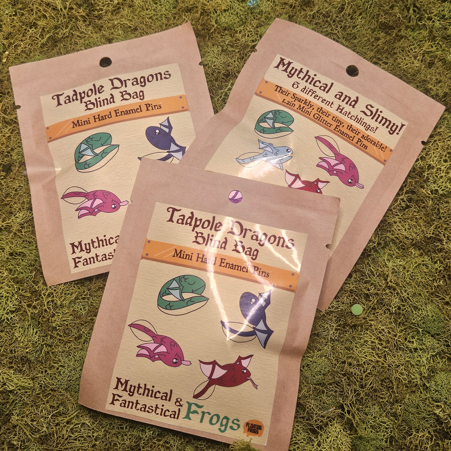 Tadpole Dragons Mini Blind Bag Pins