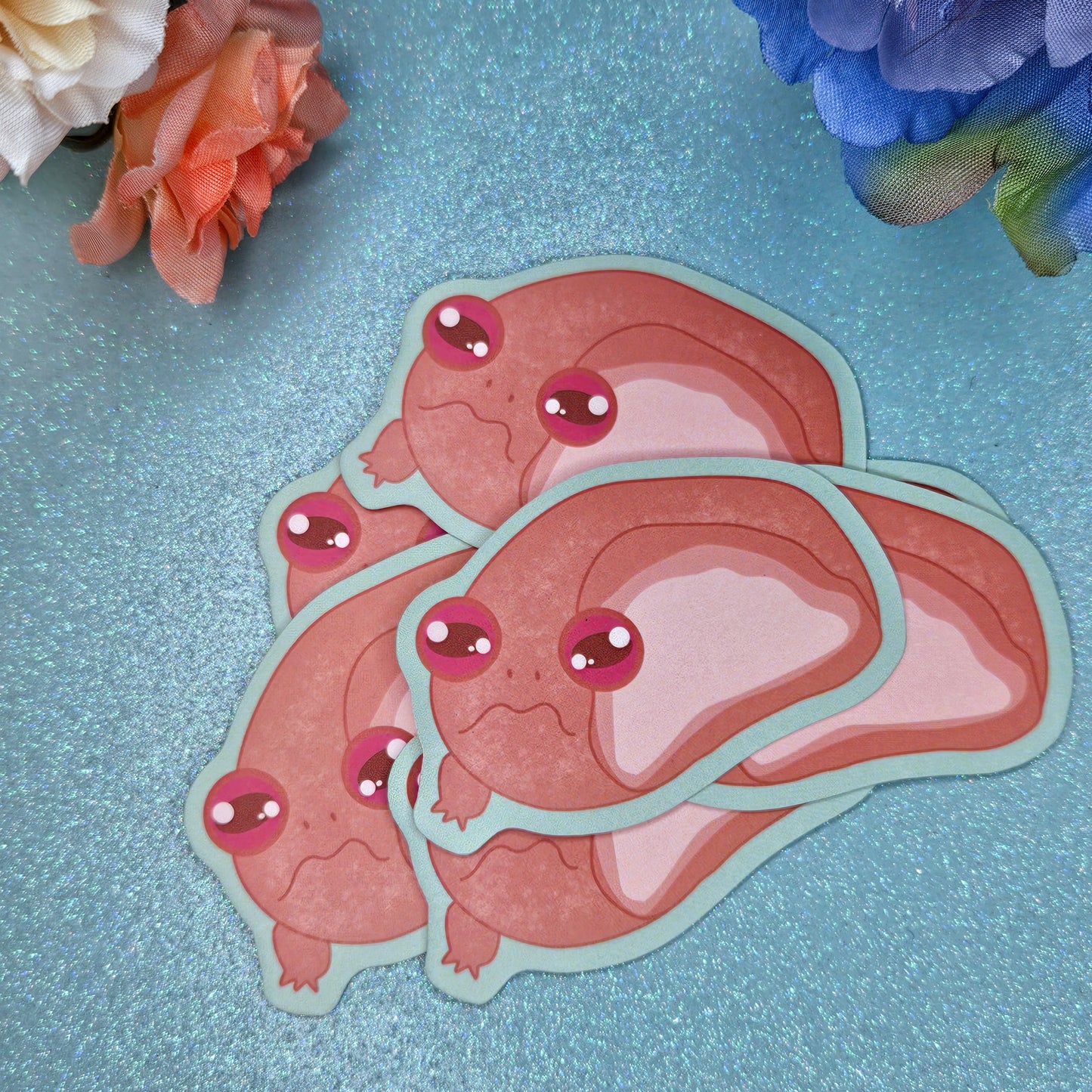 Red Bean Mochi Frog Vinyl Sticker