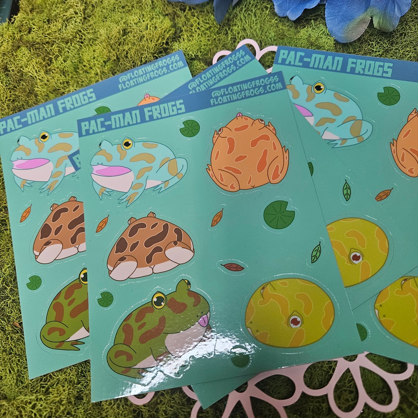 Pacman Frog Vinyl Sticker Sheet