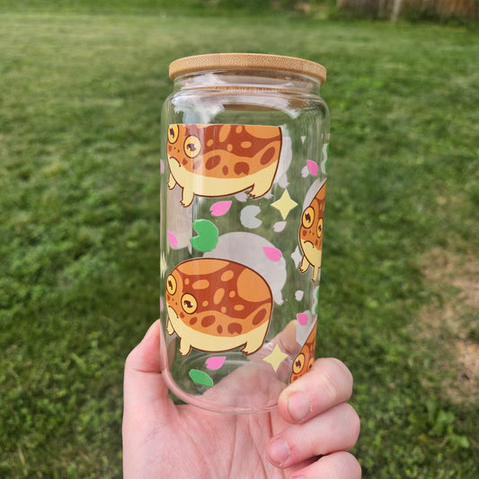 Reggie Pattern Glass Can