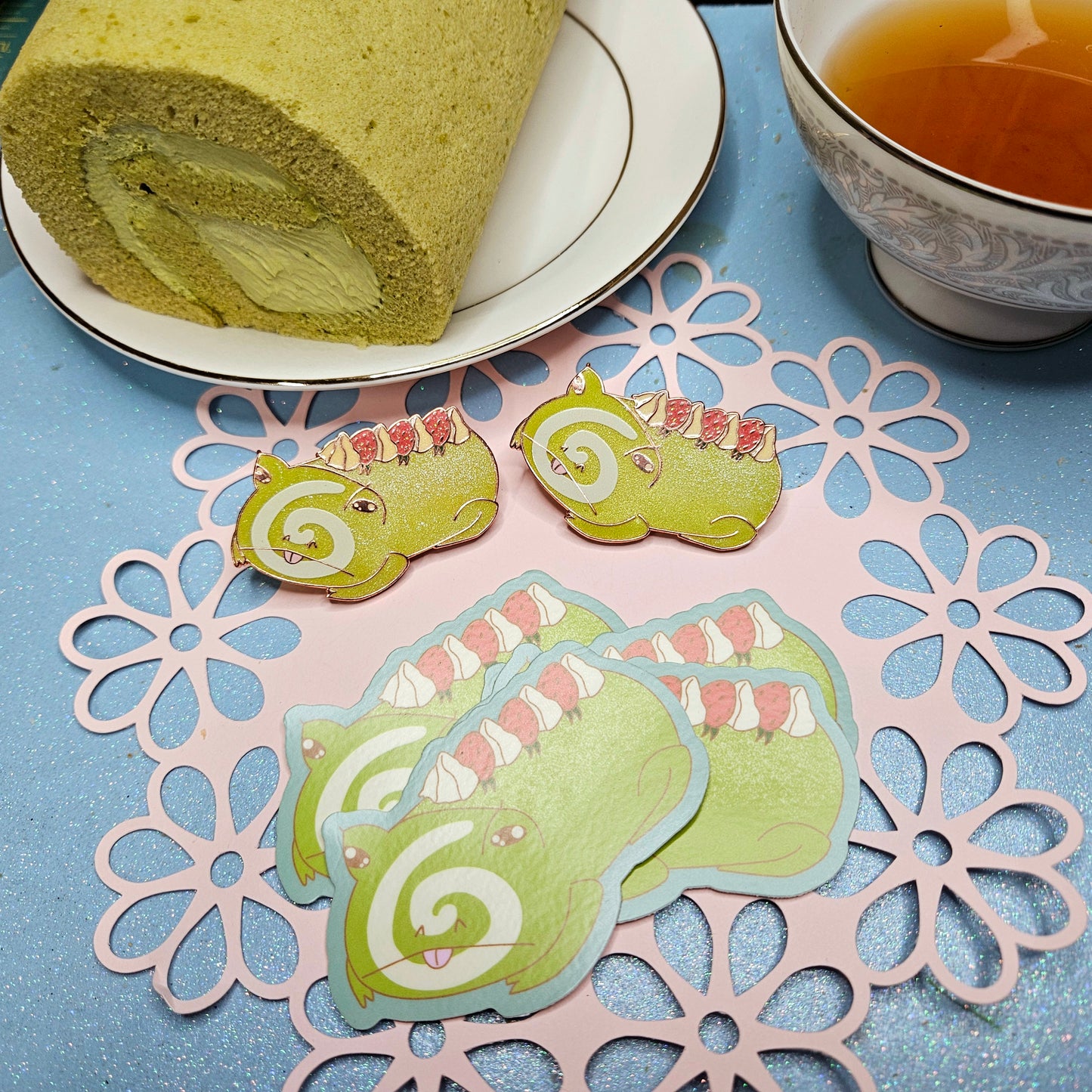 Matcha Cakeroll vinyl sticker