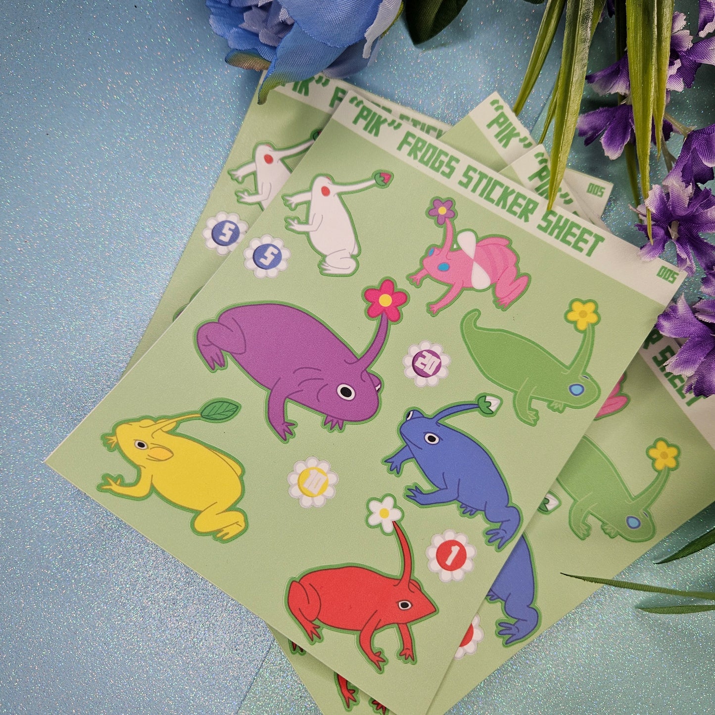 "Pik" Frogs Sticker Sheet
