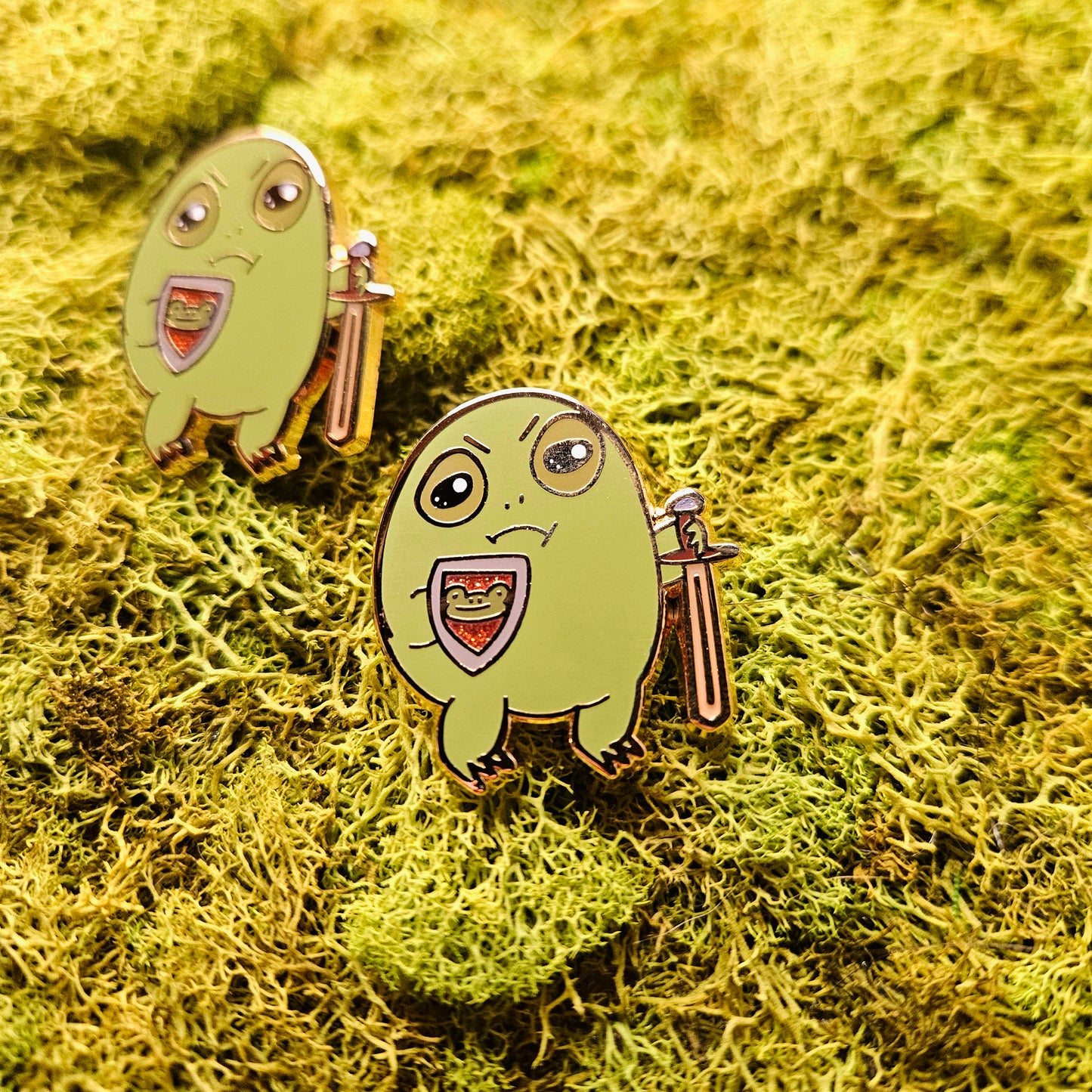 Warrior Frog Enamel Pin