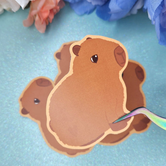 Barry the Capybara Vinyl Sticker